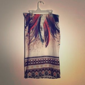 Women’s body con feather skirt for RAVE